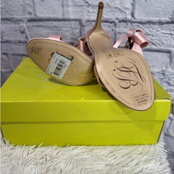 TED BAKER Bowtifl Bow Heeled Satin Sandals 37.5 NEW - Picture 8 of 8
